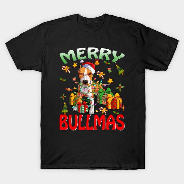 Merry Bullmas English Bulldog Ugly Christmas Dogs T-Shirt T-Shirt by intelus